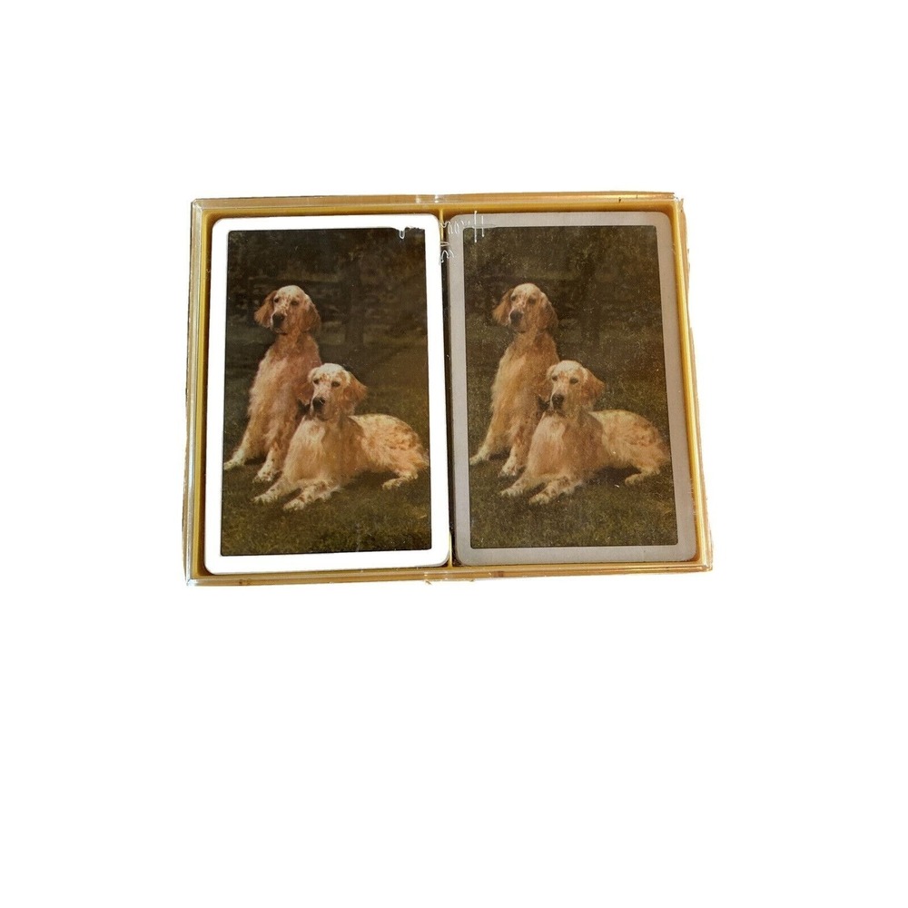 Double Deck Playing Cards Dogs Golden Retrievers